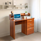43.31  3 Drawers Wooden Computer Desk with Letter File Cabinet