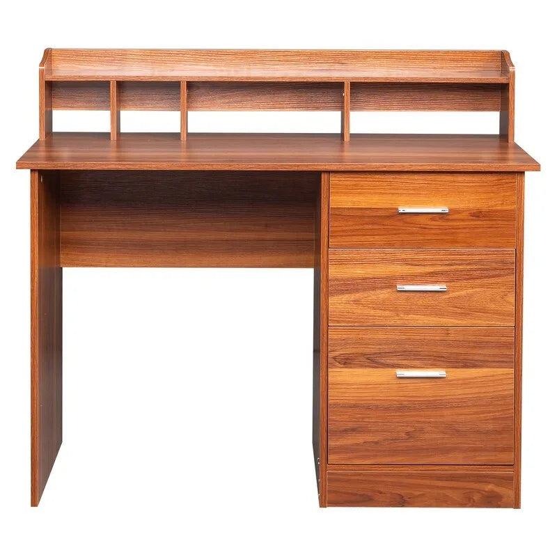 43.31  3 Drawers Wooden Computer Desk with Letter File Cabinet