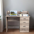 43.31  3 Drawers Wooden Computer Desk with Letter File Cabinet