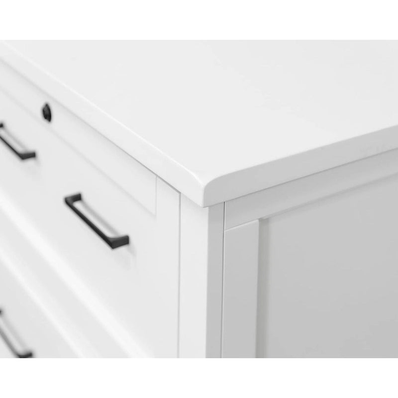 Modern Wood Lateral File, Office Lateral File, Storage File Drawer, Fully Assembled, White