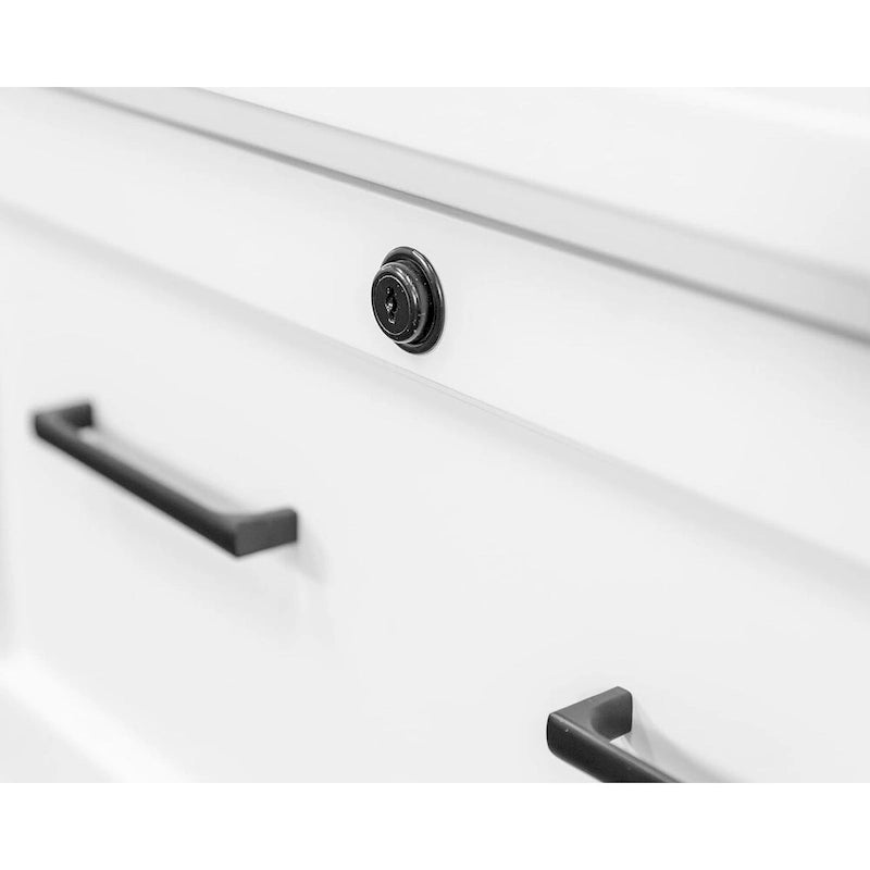 Modern Wood Lateral File, Office Lateral File, Storage File Drawer, Fully Assembled, White