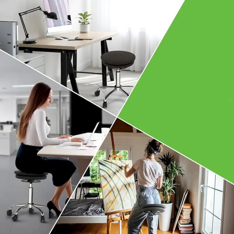 Wobble Stool Air balance ball chair on wheels alternative rolling