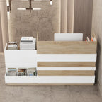 Contemporary Office Reception Desk with Keyboard Drawer Table
