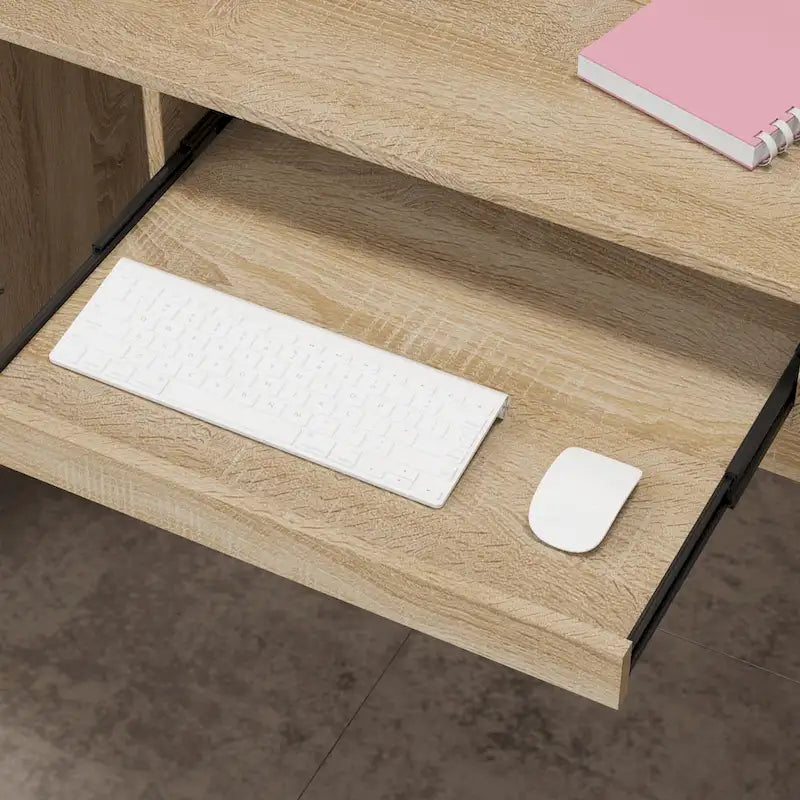 Contemporary Office Reception Desk with Keyboard Drawer Table