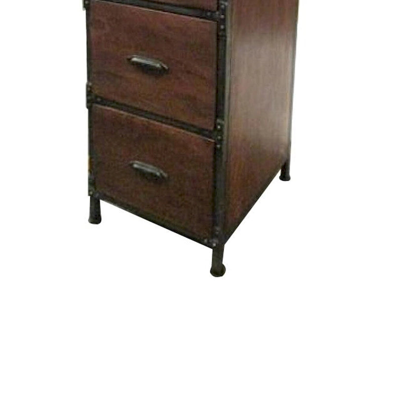 AA Warehousing Rustic Handmade Solid Wood 4-drawer Cabinet