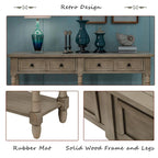 Cusp Barn Console Table Sofa Table Easy Assembly with Two Storage Drawers and Bottom Shelf for Living Room, Entryway