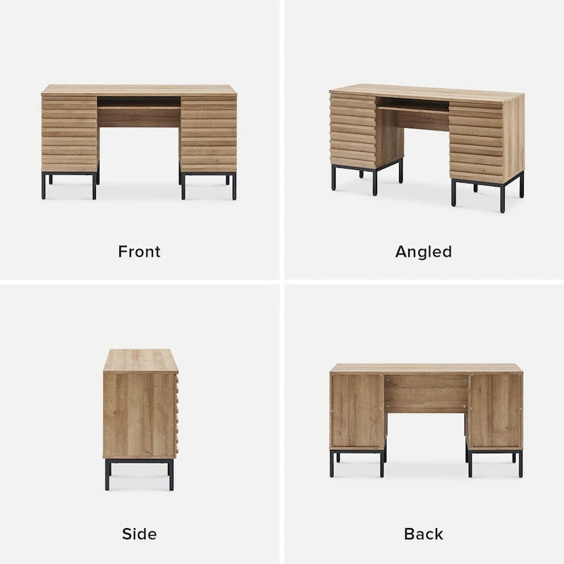 Mopio Norwin Modern Industrial Executive Desk - N/A