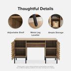 Mopio Norwin Modern Industrial Executive Desk - N/A