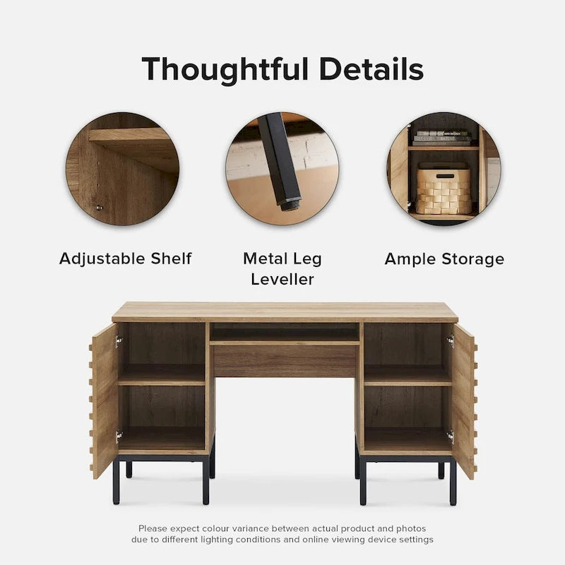 Mopio Norwin Modern Industrial Executive Desk - N/A