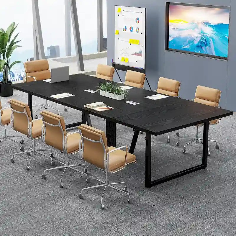 8FT Conference Table 94.49 Inches Large Meeting Table Podcast Table