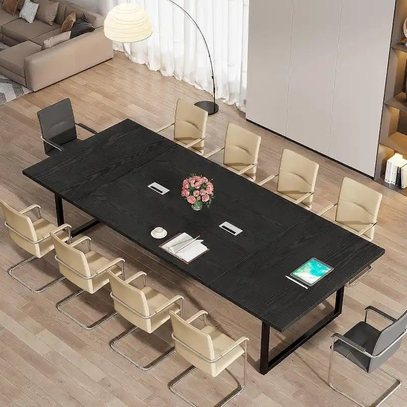 8FT Conference Table 94.49 Inches Large Meeting Table Podcast Table