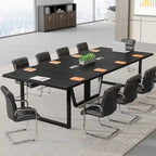 8FT Conference Table 94.49 Inches Large Meeting Table Podcast Table