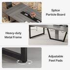 8FT Conference Table 94.49 Inches Large Meeting Table Podcast Table