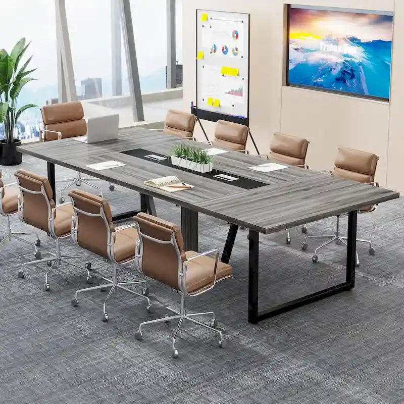 8FT Conference Table 94.49 Inches Large Meeting Table Podcast Table