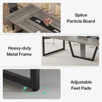 8FT Conference Table 94.49 Inches Large Meeting Table Podcast Table