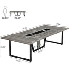 8FT Conference Table 94.49 Inches Large Meeting Table Podcast Table