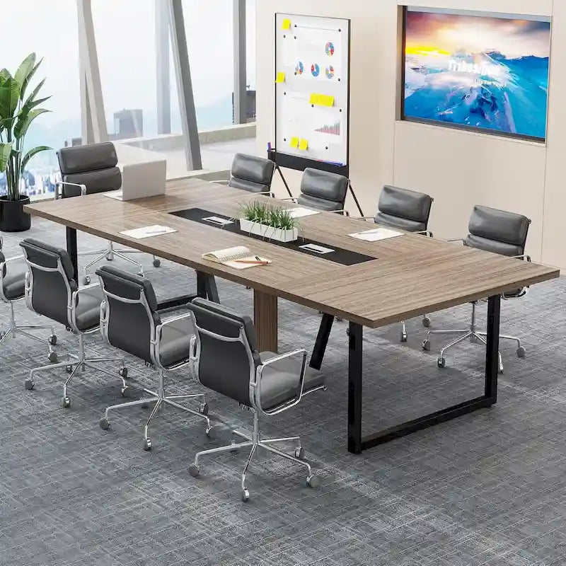 8FT Conference Table 94.49 Inches Large Meeting Table Podcast Table