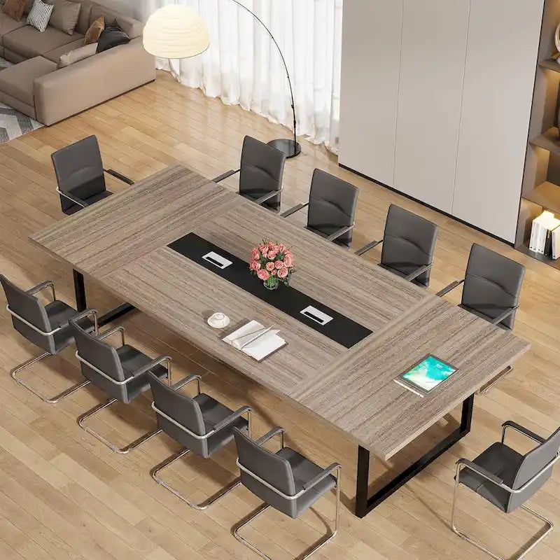 8FT Conference Table 94.49 Inches Large Meeting Table Podcast Table