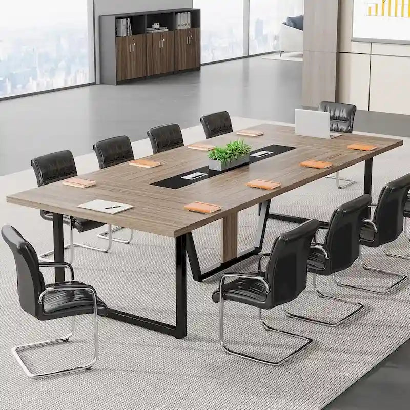 8FT Conference Table 94.49 Inches Large Meeting Table Podcast Table
