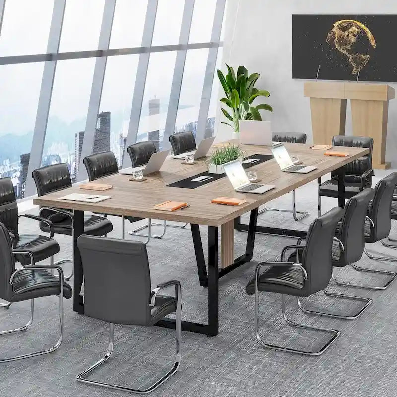 8FT Conference Table 94.49 Inches Large Meeting Table Podcast Table