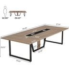 8FT Conference Table 94.49 Inches Large Meeting Table Podcast Table