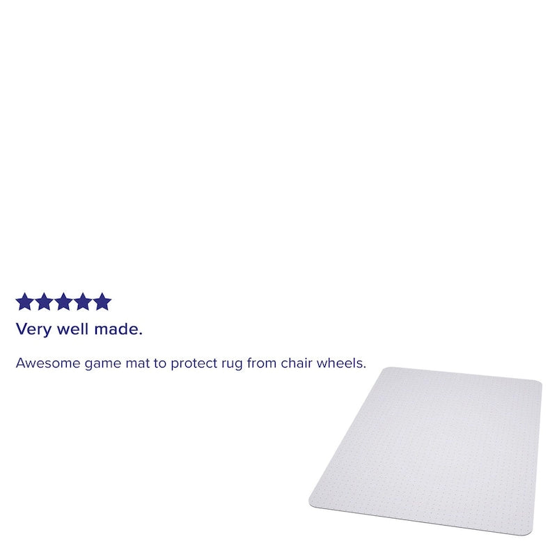 45  x 53  Carpet Chair Mat with Scuff and Slip Resistant Textured Top