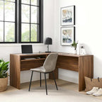 Venture L-Shaped Wood Office Desk
