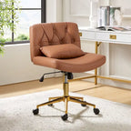 Charlie Modern Button-Tufted Swivel Tilting Office Chair with Pillow by HULALA HOME