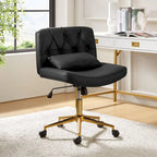 Charlie Modern Button-Tufted Swivel Tilting Office Chair with Pillow by HULALA HOME