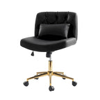 Charlie Modern Button-Tufted Swivel Tilting Office Chair with Pillow by HULALA HOME