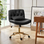 Charlie Modern Button-Tufted Swivel Tilting Office Chair with Pillow by HULALA HOME