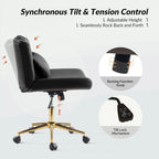 Charlie Modern Button-Tufted Swivel Tilting Office Chair with Pillow by HULALA HOME