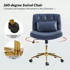 Charlie Modern Button-Tufted Swivel Tilting Office Chair with Pillow by HULALA HOME