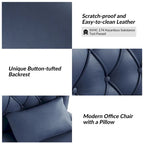 Charlie Modern Button-Tufted Swivel Tilting Office Chair with Pillow by HULALA HOME