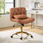 Charlie Modern Button-Tufted Swivel Tilting Office Chair with Pillow by HULALA HOME