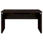 Niti 83 Inch Computer Office Desk, L Shape, Slide Out Keyboard Tray, Brown