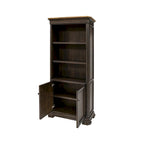 Executive Bookcase With Doors, Fully Assembled, Brown - 36 W x 78 H x 14 D