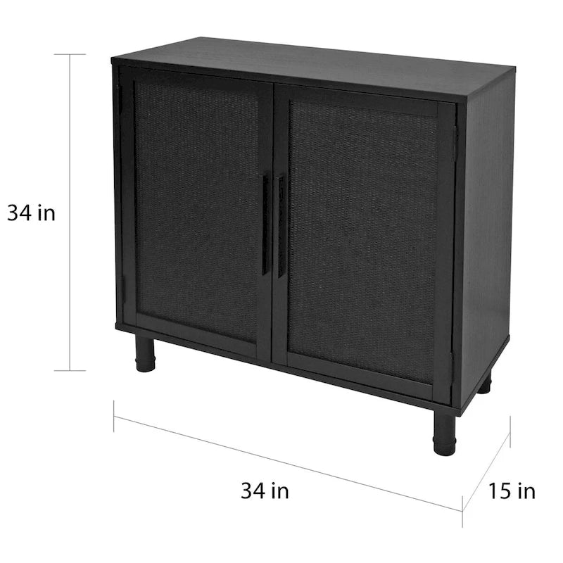 Hopper Studio Delancey Black 2-Door Cabinet