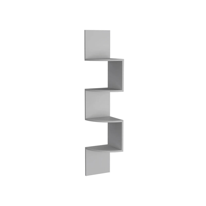 Corner Shelf, Modern Full-Wall Design with Multiple Shelving