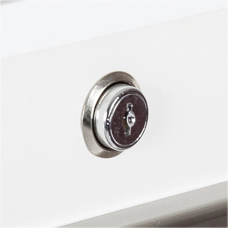 Saint Birch Miami Contemporary White Wood Grain 4-Drawer Vertical Lateral File