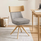 Art Leon Wood and Fabric Swivel Desk Chair