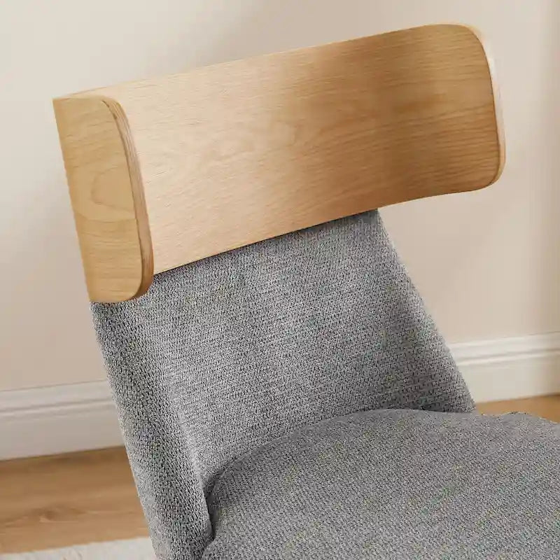Art Leon Wood and Fabric Swivel Desk Chair