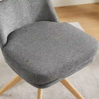Art Leon Wood and Fabric Swivel Desk Chair
