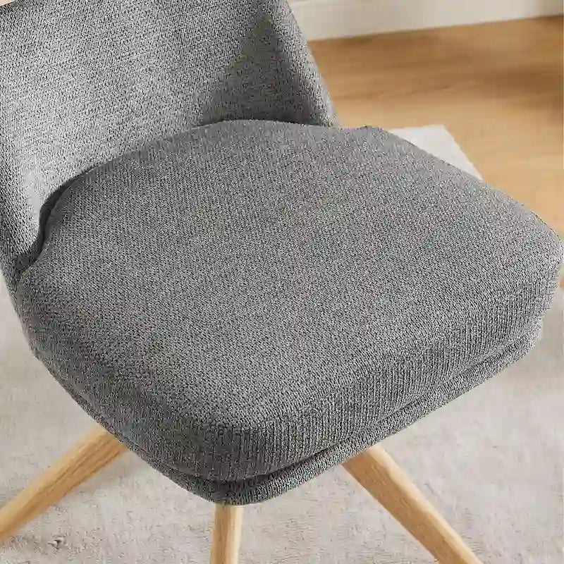 Art Leon Wood and Fabric Swivel Desk Chair