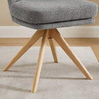 Art Leon Wood and Fabric Swivel Desk Chair