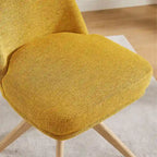 Art Leon Wood and Fabric Swivel Desk Chair
