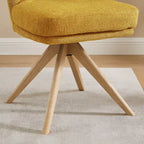 Art Leon Wood and Fabric Swivel Desk Chair