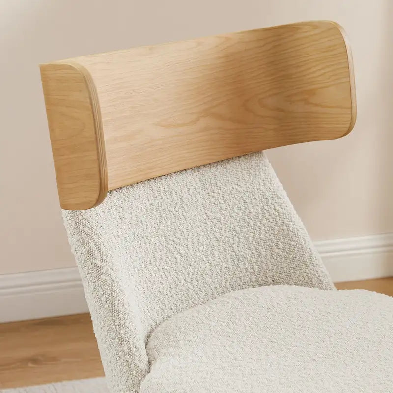 Art Leon Wood and Fabric Swivel Desk Chair