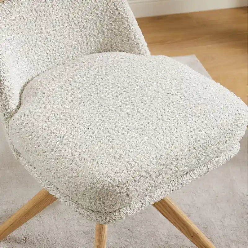 Art Leon Wood and Fabric Swivel Desk Chair