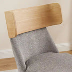 Art Leon Wood and Fabric Swivel Desk Chair
